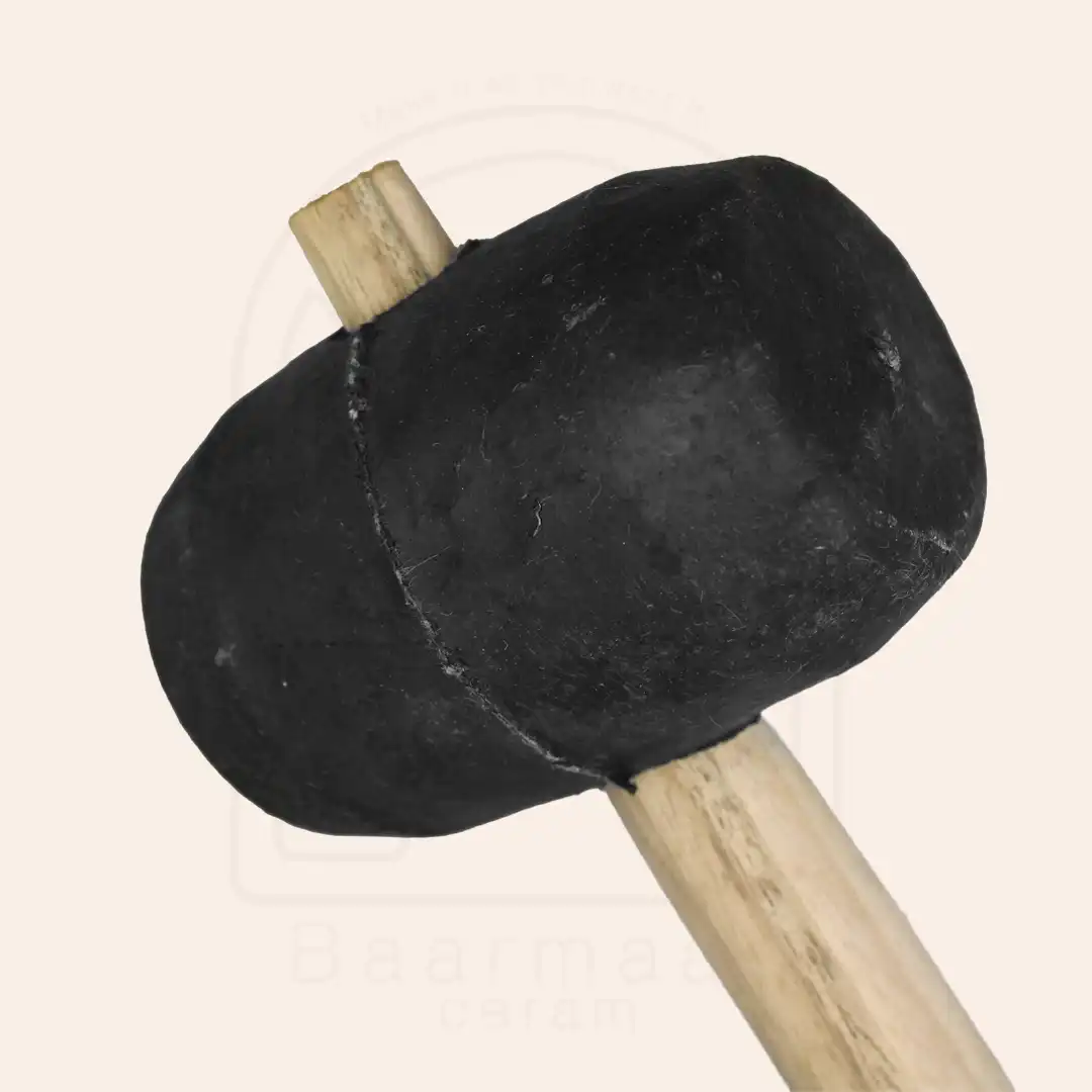 چکش لاستیکی دسته چوبی