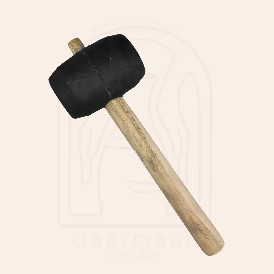 چکش لاستیکی دسته چوبی