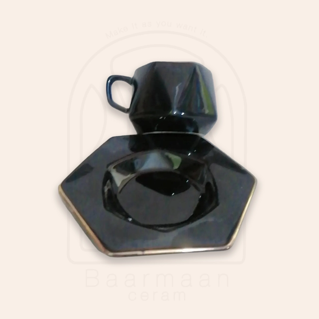 قالب اسپرسو و نعلبکی 6ضلعی آسنات مولد
