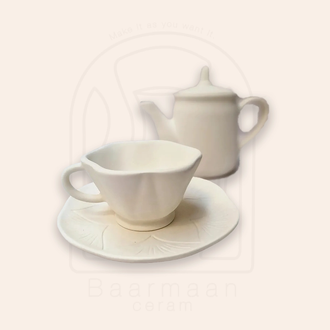 قالب فنجون چای خوری و زیرفنجونی لب کنگره ای آرت مولد کد05